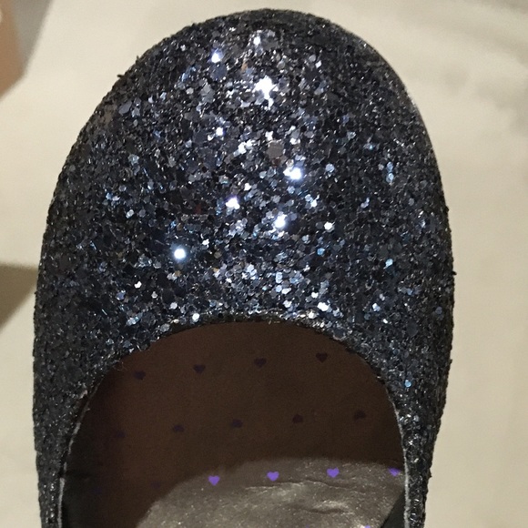 Fornarina Navy Glitter kitten Heel Ballet Flats - Picture 2 of 9